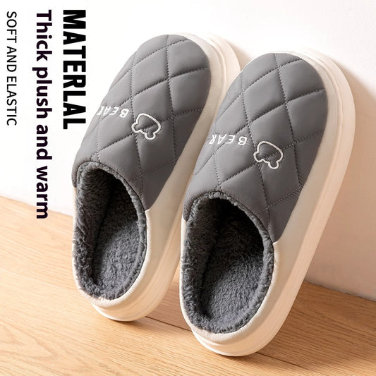 Warm, non-slip, cozy slippers.